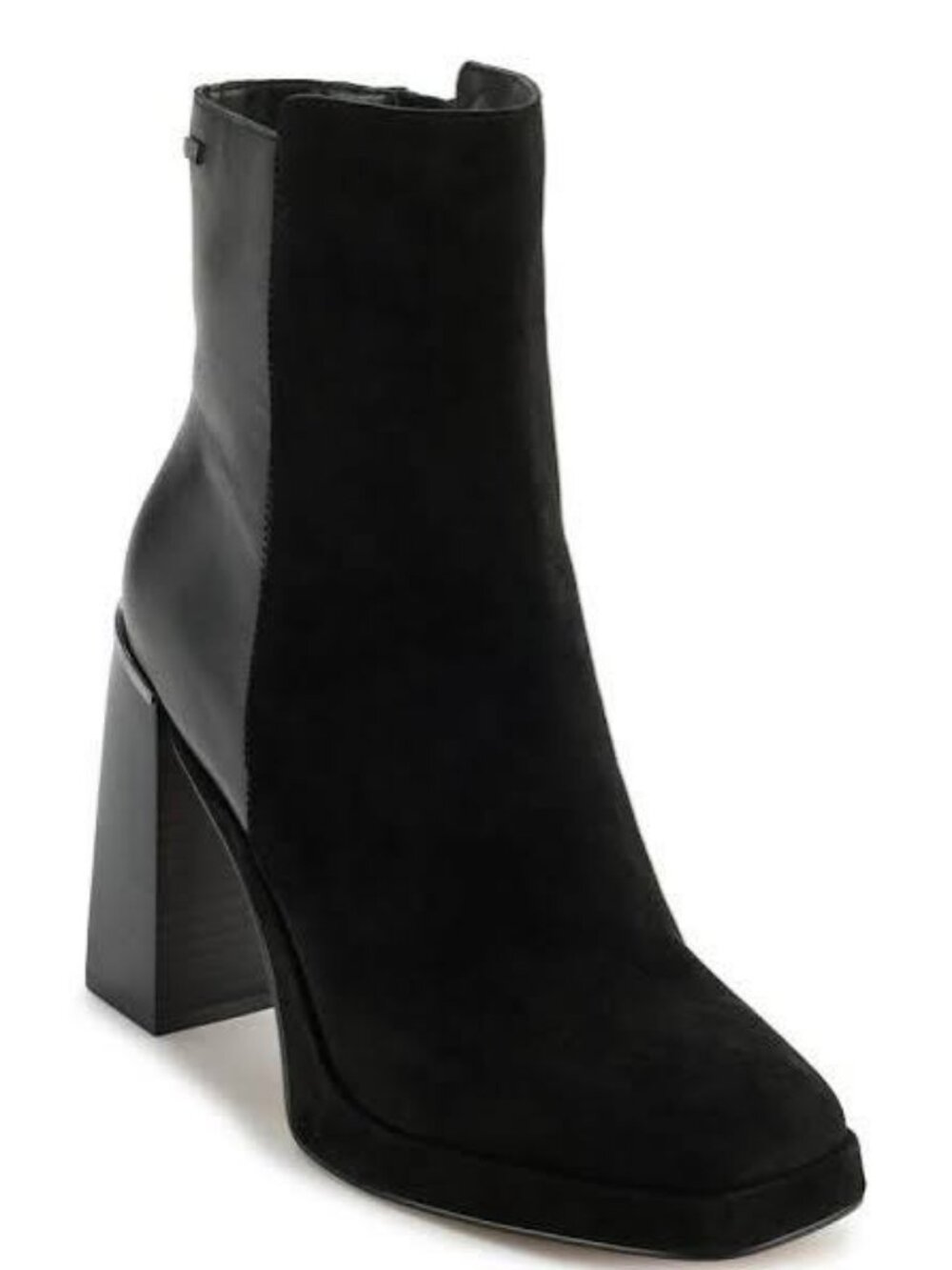 Donna Karan NY Felice Ankle Boots  Black Suede & Leather  Women Size 10 M  NEW